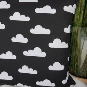 Kissen schwarz weiß, Dekokissen Wolken, Zierkissen, Kissen, 50x50 cm Bild 9
