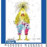 Kalender 2022 zum Selbstausdruck, Monatskalender Verrückte Hühner, 15 Blatt mit Kalendarium, Wandkalender Bild 5