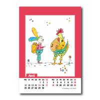 Kalender 2022 zum Selbstausdruck, Monatskalender Verrückte Hühner, 15 Blatt mit Kalendarium, Wandkalender Bild 7
