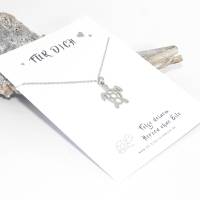 Halskette mit Schildkröte Turtle Edelstahl Silber und Gold mit Spruchkarte Bild 9