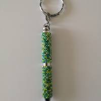 beperlter Schlüsselanhänger-Kulli in grün Bild 2