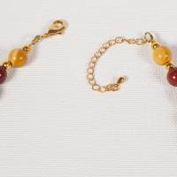 Halskette Damen Collier Mookait Jaspis Kette Herbst Farben Bild 10