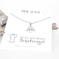 Kette Engel Schutzengel Edelstahl mit Spruchkarte Geschenkidee Bild 2