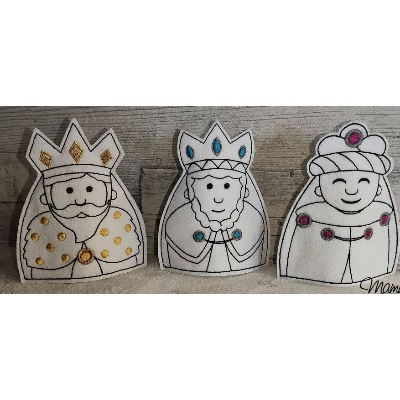 *  Caspar, Melchior, Balthasar  * Teelicht - Cover oder Eierwärmer - ITH Stickdatei - die heiligen drei Könige