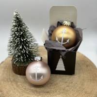 Weihnachtsbaumkugel Anker, Christbaumkugel mit Geschenkverpackung in verschiedenen Farben Bild 1