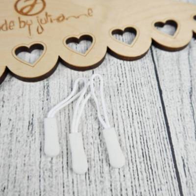 Reißverschluss Zipper Anhänger Weiß