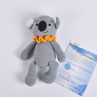 Handgefertigter gehäkelter Amigurumi Kuscheltier Koala "KOKO" aus Baumwolle, Ideal als Geschenk zur Geburt und O Bild 8