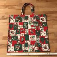 Geschenk-Tasche, Bücher-Tasche, Shopper im Weihnachts-Mix rot-grün Bild 2