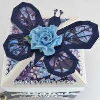 Geldgeschenk Geburtstag Geschenkbox mit Deckel Schmetterling Namensschild Bild 2
