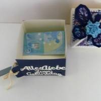 Geldgeschenk Geburtstag Geschenkbox mit Deckel Schmetterling Namensschild Bild 4