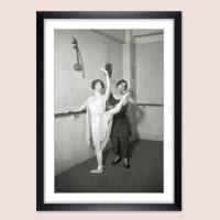 Ballett Schule New York 1910 schwarz weiß Fotografie Bild Kunstdruck gerahmt 39 x 51 cm Wandbild Vintage Bild 1