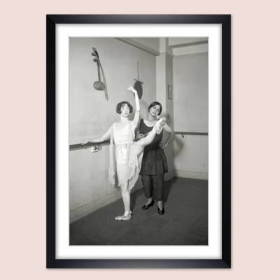 Ballett Schule New York 1910 schwarz weiß Fotografie Bild Kunstdruck gerahmt 39 x 51 cm Wandbild Vintage