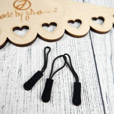 Reißverschluss Zipper Anhänger Schwarz 