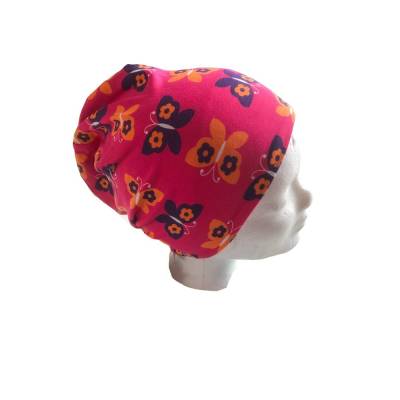 Wendemütze - Mütze für Kinder in der Größe KU 51/52 cm - Kindermütze - Mütze für Mädchen pink