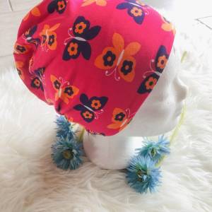Wendemütze - Mütze für Kinder in der Größe KU 51/52 cm - Kindermütze - Mütze für Mädchen pink Bild 4