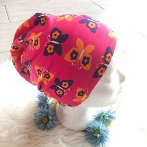Wendemütze - Mütze für Kinder in der Größe KU 51/52 cm - Kindermütze - Mütze für Mädchen pink Bild 5