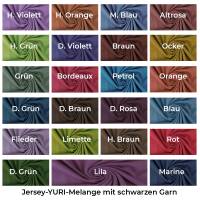 Hochwertiger Jersey-YURI-Melange-Schwarzer Garn-150 cm breit-220 g/QM-50 cm Schritte-Meterware-23 Farben Bild 1