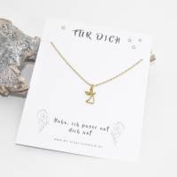 Halskette Schutzengel Engel Beschützer Edelstahl mit Spruchkarte in Silber und Gold Bild 4