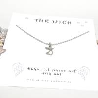 Halskette Schutzengel Engel Beschützer Edelstahl mit Spruchkarte in Silber und Gold Bild 5