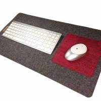 Schreibtischmatte mit Mauspad Unterlage Handmade Merino Wollfilz Filz Kork Farb- und Größenauswahl Bild 1