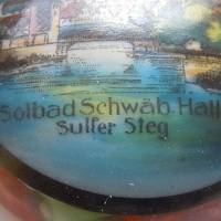 Antikes Porzellan Pillen- oder Süßstoff Döschen Solbad Schw.Hall um 1880 Bild 4