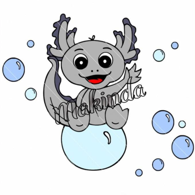 Plotterdatei Axolotl Junge – Süße SVG & DXF Datei für Anfänger und Fortgeschrittene