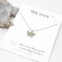 Kette Schmetterling Edelstahl mit Spruchkarte Geschenkidee Bild 10