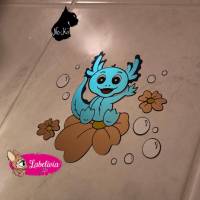 Plotterdatei Axolotl Mädchen – Süße maritime Meerestier Datei für Kinder Bild 9