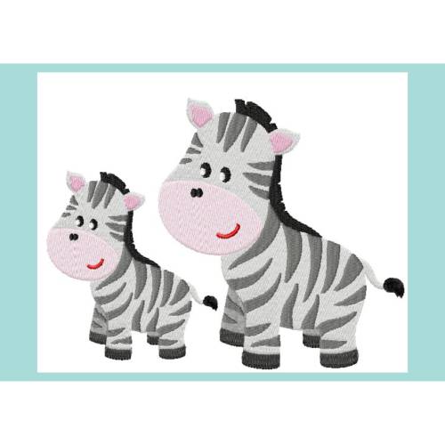 Stickdatei Zebra  in 2 größen 90x100  130x143 mm