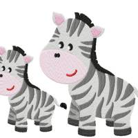 Stickdatei Zebra  in 2 größen 90x100  130x143 mm Bild 2