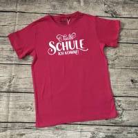 Tolles T-shirt gr.128/134 Einschulung Schule in Pink Bild 1