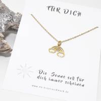 Halskette Regenbogen Edelstahl mit Spruchkarte in Silber und Gold Bild 2