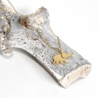 Kette Elefant Glücksbringer Edelstahl in Silber und Gold mit Spruchkarte Geschenkidee Bild 9
