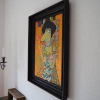 Adele Frosch, Klimt, Gustav Klimt, Portrait, Froschkönig, Froschbild, Originalbild, Acrylmalerei, Unikat Bild 5