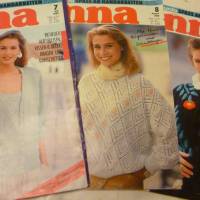 3 Hefte Anna - Spaß an Handarbeiten von 1990 - Heft 7 - 8 - 9 Bild 1