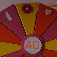 Geldgeschenk, Geschenk zum 40. Geburtstag, Geldgeschenkverpackung,  Geschenkschachtel zum Geburtstag,Geburtstagskind Bild 2
