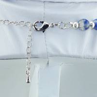 Halskette, Damen Edelsteinkette Collier Schmuck aus Sodalith Bild 4