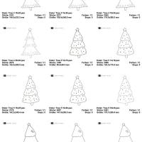 Digitale Stickdatei Christmas Trees Blackwork 10x10 - 20x30 (4x4 - 8x12") Bild 4