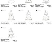 Digitale Stickdatei Christmas Trees Blackwork 10x10 - 20x30 (4x4 - 8x12") Bild 6