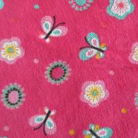 Nicki Nickistoff Blumen Schmetterling pink Oeko-Tex Standard 100 (1m/12,-€) Bild 2