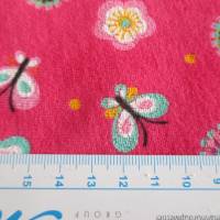 Nicki Nickistoff Blumen Schmetterling pink Oeko-Tex Standard 100 (1m/12,-€) Bild 3