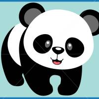 Plotterdatei Panda gsp, svg Bild 1