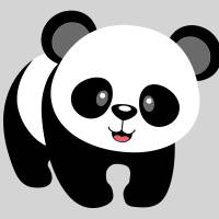 Plotterdatei Panda gsp, svg Bild 2