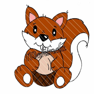 Plotterdatei Eichhörnchen – Süße Herbst Datei für deinen Schneideplotter und Herbstdeko