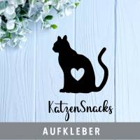 Vinylaufkleber "Katzen Snacks", Sticker Bild 2