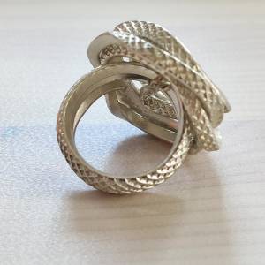 Drahtjuwel Aluminiumdraht-Ring, Ring Aluminium Perlenring, Ring silber mit Perle Bild 3