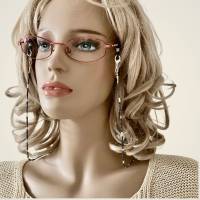 5 in 1 Brillenkette - Elegant Silver - Maskenkette Damen Halskette Armband Maskenband Brillenhalter schwarz-silber Bild 10