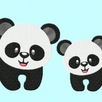 Stickdatei Panda in 2 größen 100x90  130x118 mm Bild 2