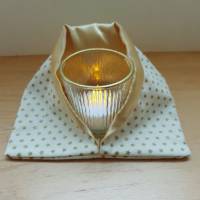 Stoffjäckchen "Sternchen" für Weihnachtsdeko * Teelichthalter aus Stoff * Plätzchenverpackung * Bild 1