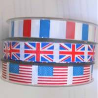 Flaggenband International - Frankreich USA - England - 2 m-Stück Bild 1